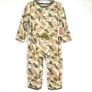 NWT Fisher Price Dinosaur Camouflage Camo Baby Fleece One Piece Romper 24 Months